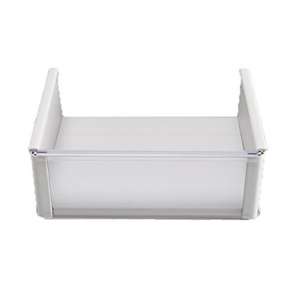 Jifram Extrusions Inc Jifram Extrusions 01000910 Plastic Basket with Transparent Front; White - 4 x 20 in. 1000910